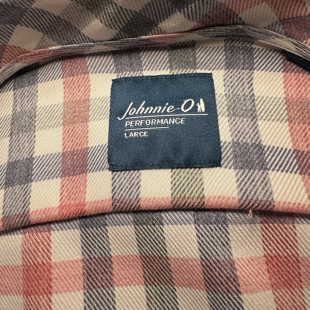 Johnnie O Performance Shirt L Large Callum Long Button Multicolor Plaid Bamboo - Picture 3 of 11